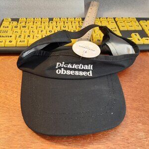 NEW TAG ! Pickleball Obsessed Visitor Hat Men Curved Brim Embroidered Logo Black